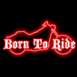 Moto rouge "Born to ride"